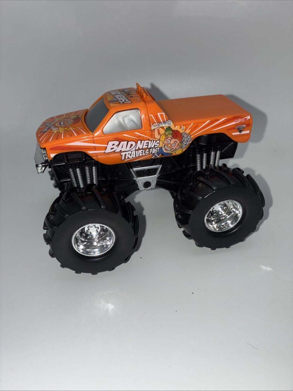 Monster Jam Bad News Travels Fast Rev Tredz 2001 Orange Black Rare